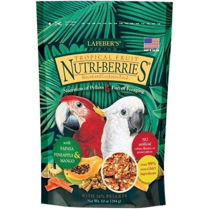 Lafeber Tropical Fruit Nutri-Berries Macaw & Cockatoo Food - 10 oz