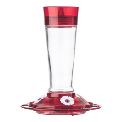 More Birds Ruby Glass Hummingbird Feeder - 10 oz capacity